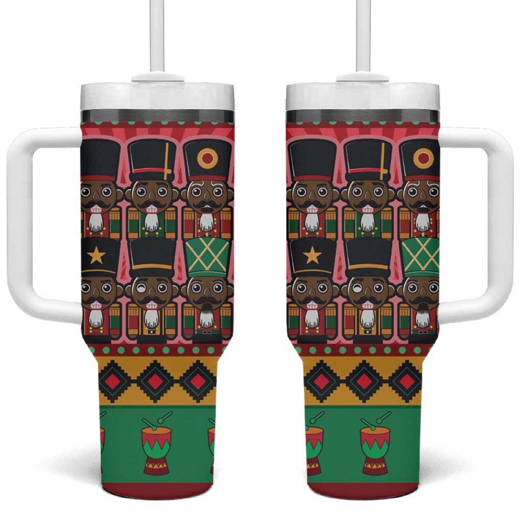 Black Nutcrackers Tumbler With Handle Afro Christmas DT03