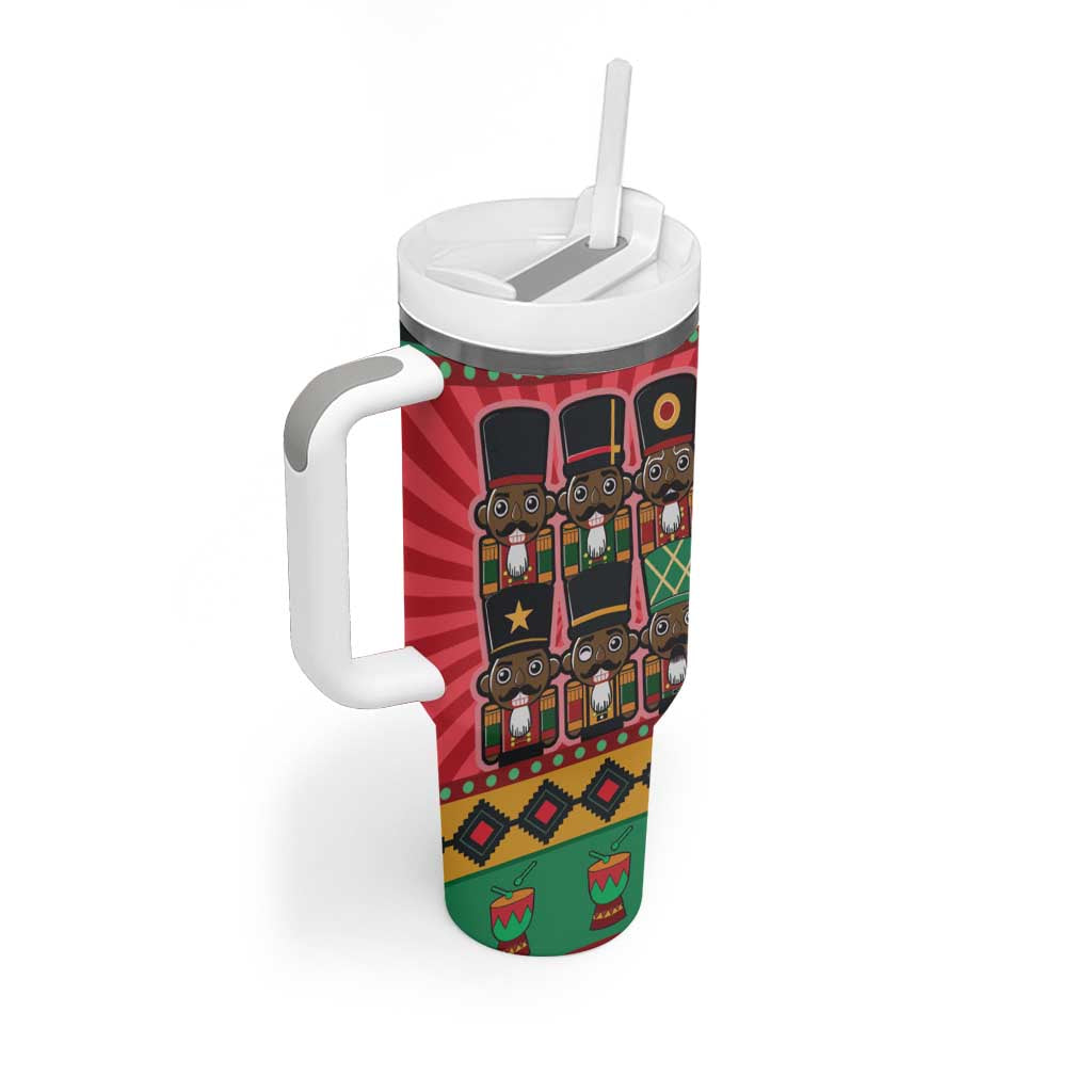 Black Nutcrackers Tumbler With Handle Afro Christmas DT03
