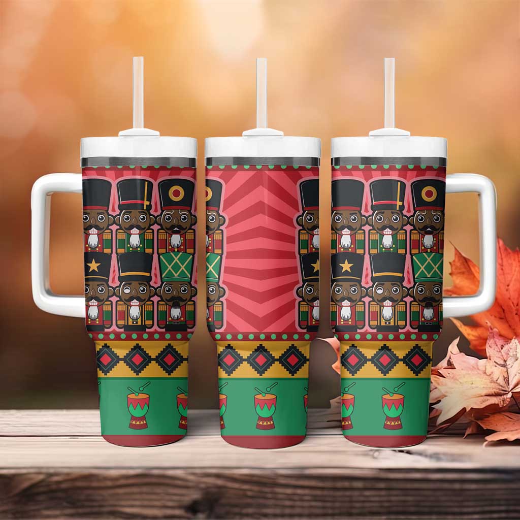 Black Nutcrackers Tumbler With Handle Afro Christmas DT03