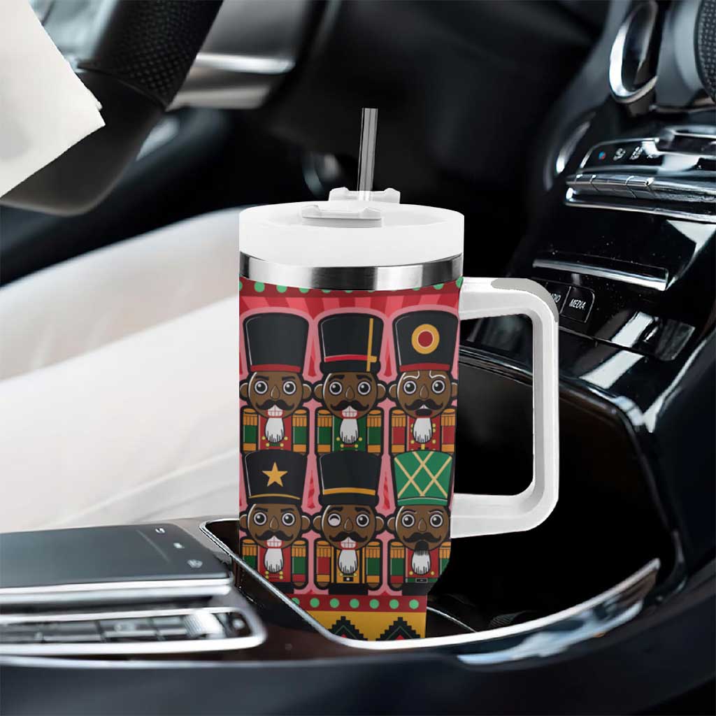 Black Nutcrackers Tumbler With Handle Afro Christmas DT03