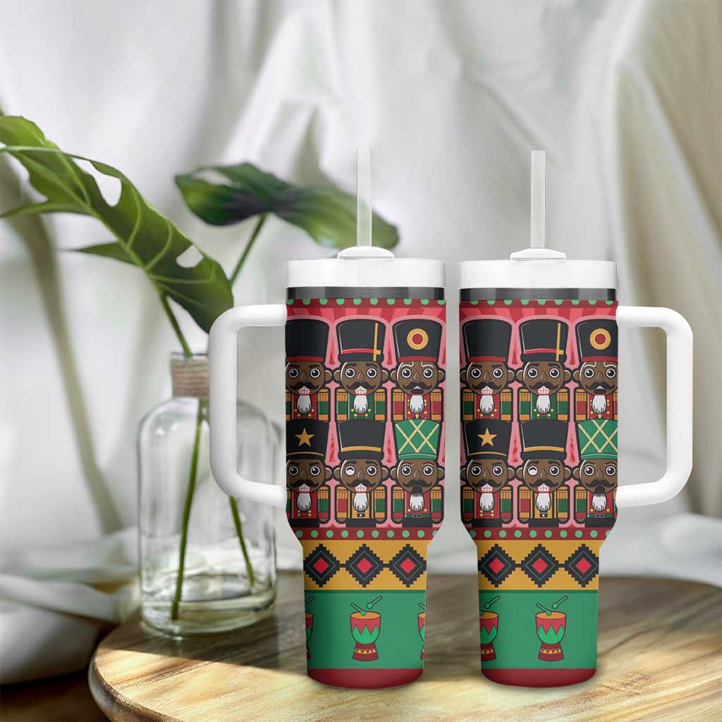 Black Nutcrackers Tumbler With Handle Afro Christmas DT03