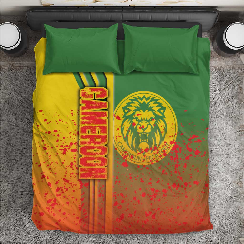 Cameroon Soccer Bedding Set Indomitable Lions Football - Road To Champion DT03