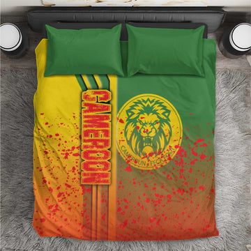 Cameroon Soccer Bedding Set Indomitable Lions Football - Road To Champion DT03