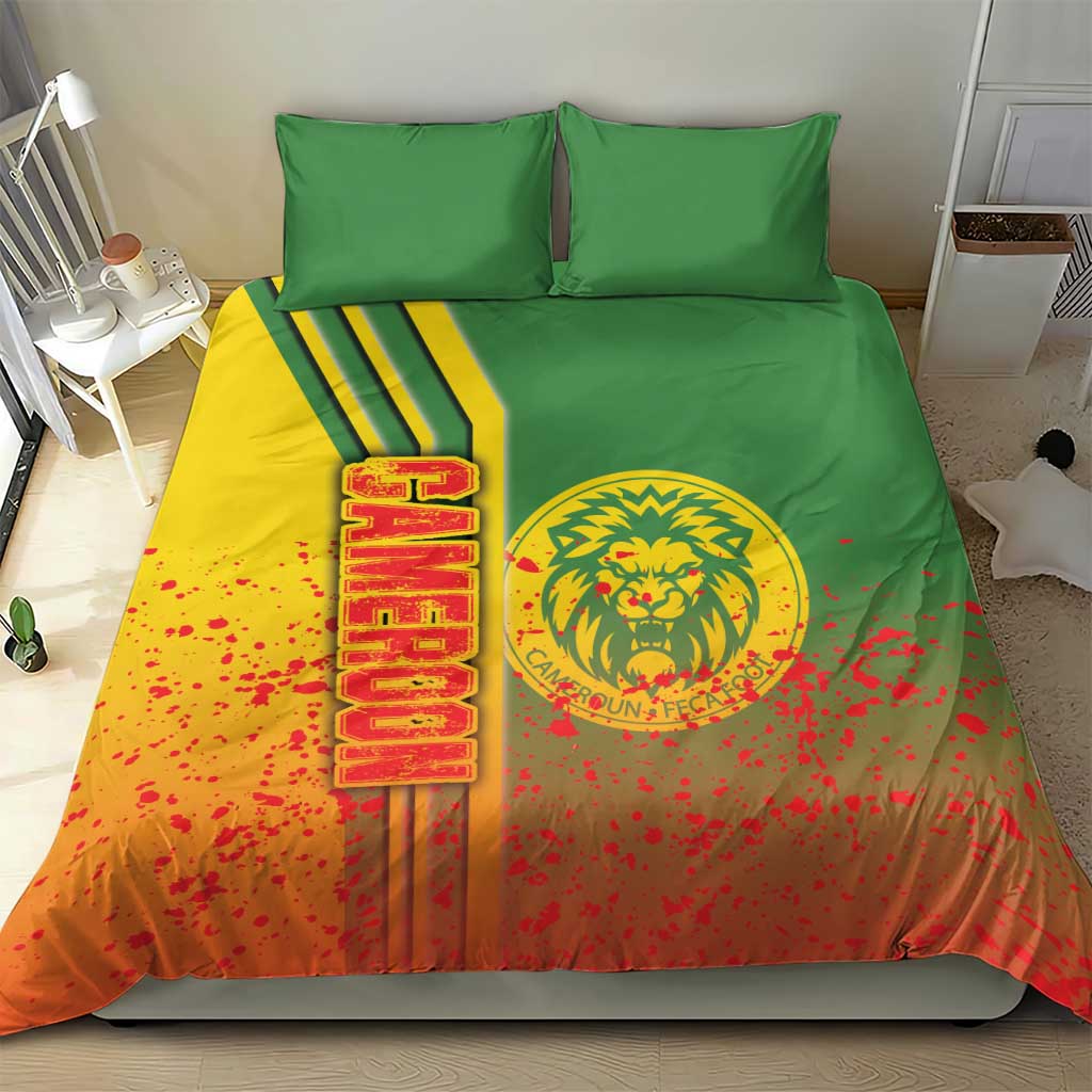 Cameroon Soccer Bedding Set Indomitable Lions Football - Road To Champion DT03