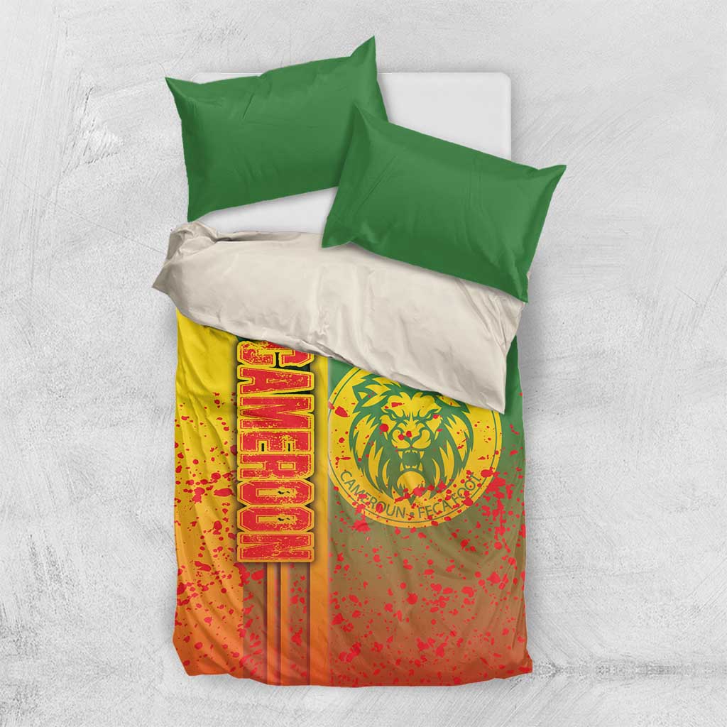 Cameroon Soccer Bedding Set Indomitable Lions Football - Road To Champion DT03