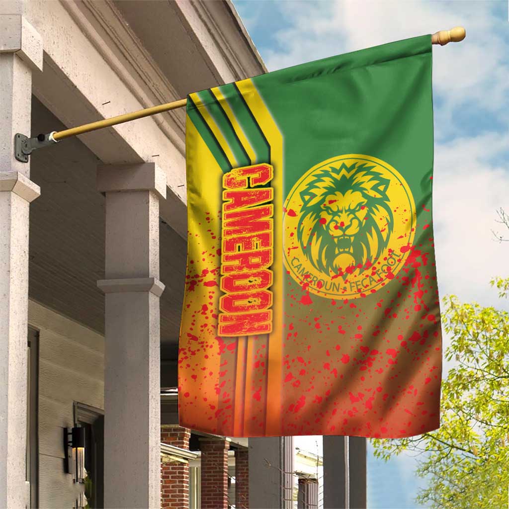 Cameroon Soccer Garden Flag Indomitable Lions Football - Road To Champion DT03