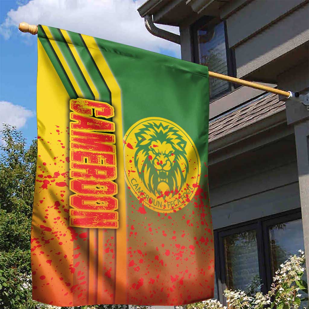Cameroon Soccer Garden Flag Indomitable Lions Football - Road To Champion DT03