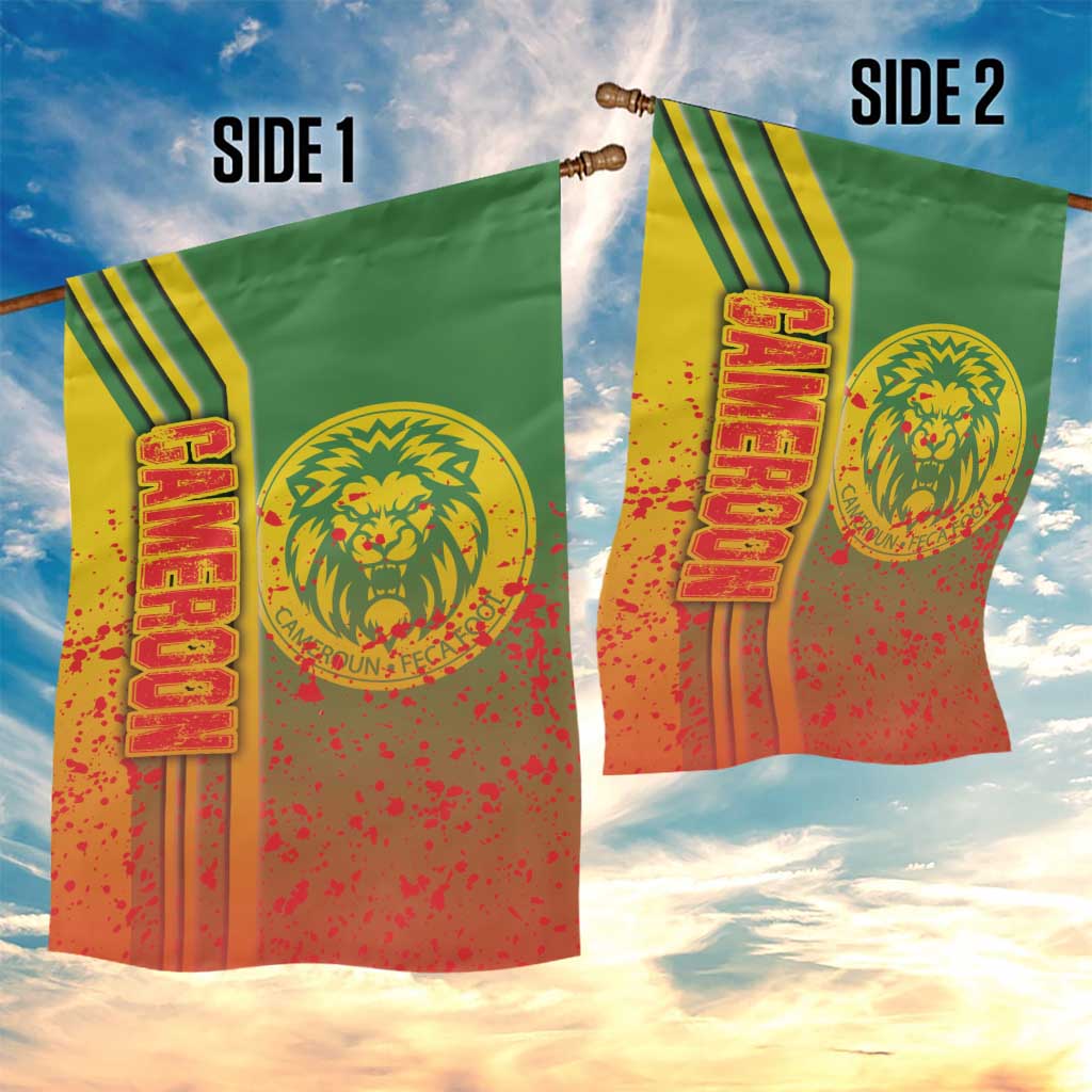 Cameroon Soccer Garden Flag Indomitable Lions Football - Road To Champion DT03
