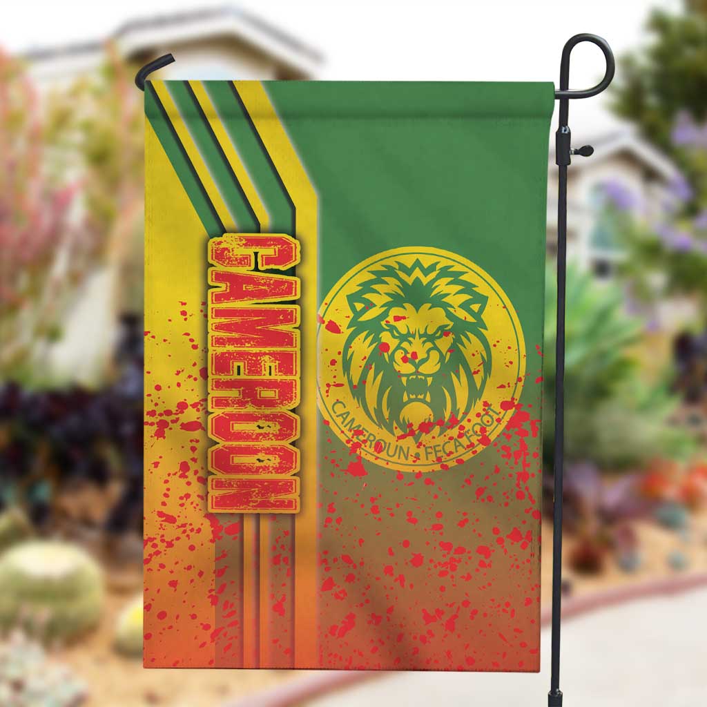 Cameroon Soccer Garden Flag Indomitable Lions Football - Road To Champion DT03