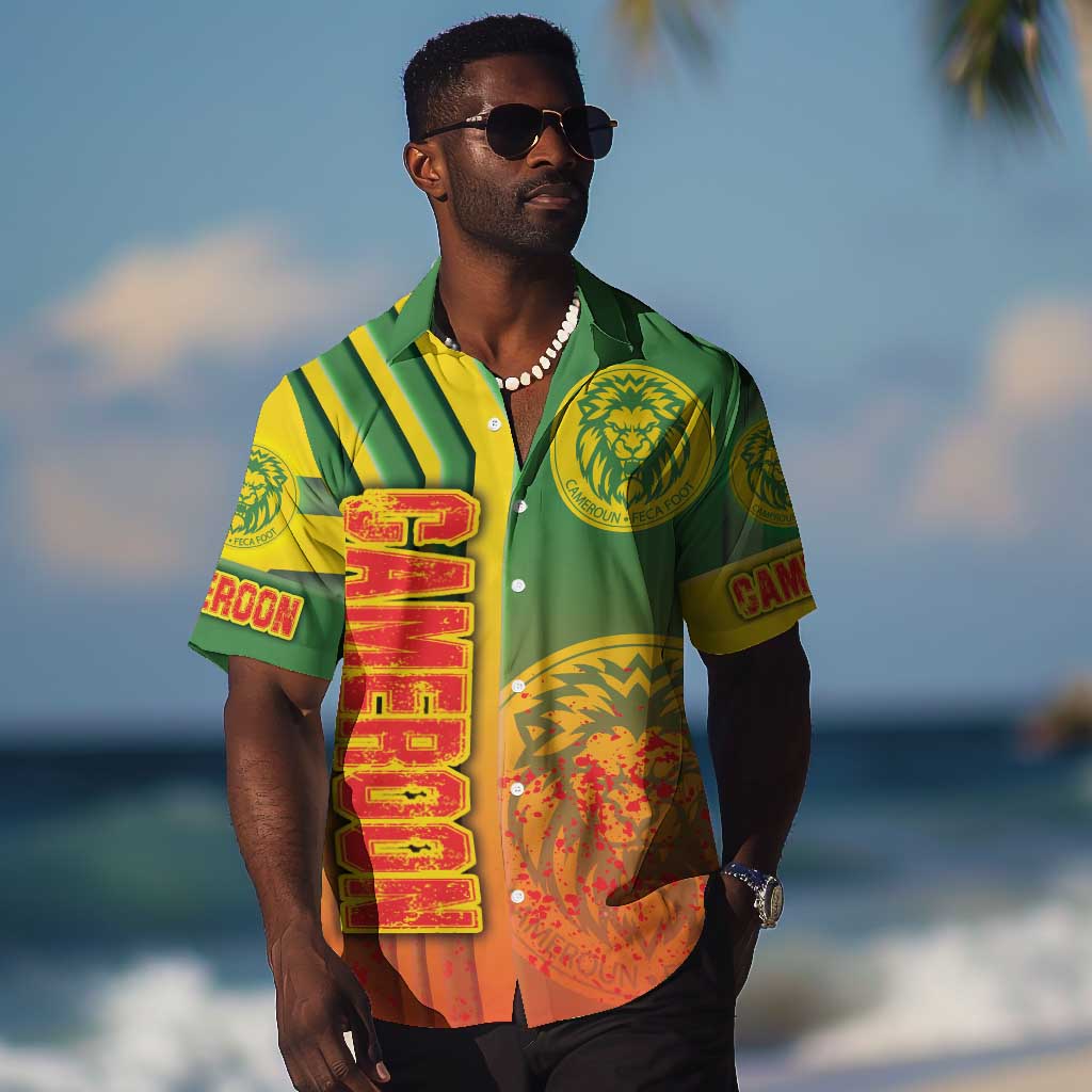 Cameroon Soccer Hawaiian Shirt Indomitable Lions Football - Road To Champion DT03