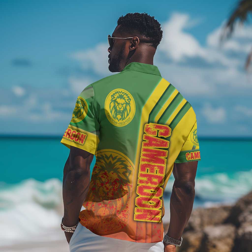 Cameroon Soccer Hawaiian Shirt Indomitable Lions Football - Road To Champion DT03