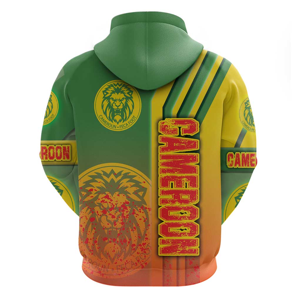 Cameroon Football Hoodie Indomitable Lions Soccer - Road To Champion DT03