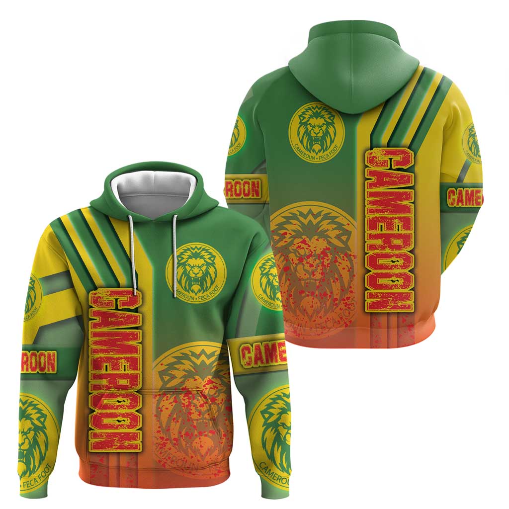 Cameroon Football Hoodie Indomitable Lions Soccer - Road To Champion DT03