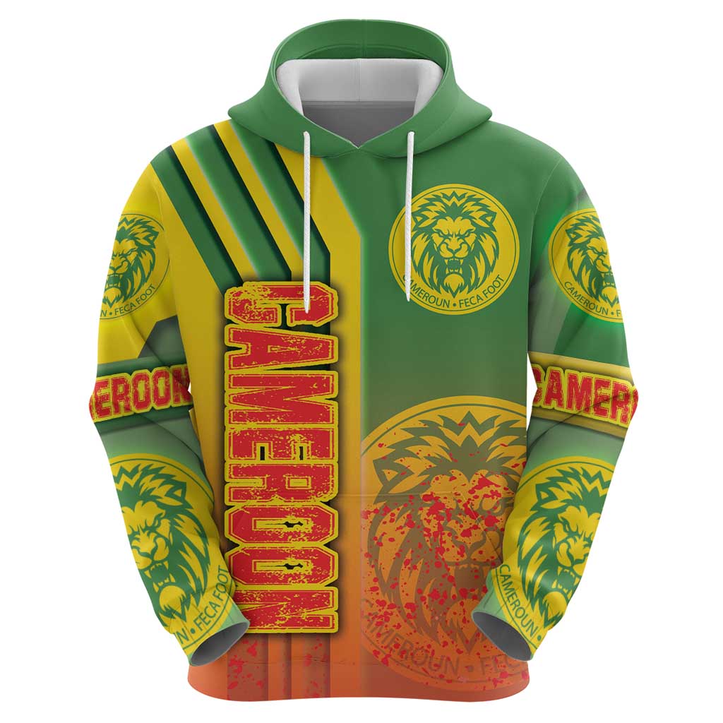 Cameroon Football Hoodie Indomitable Lions Soccer - Road To Champion DT03