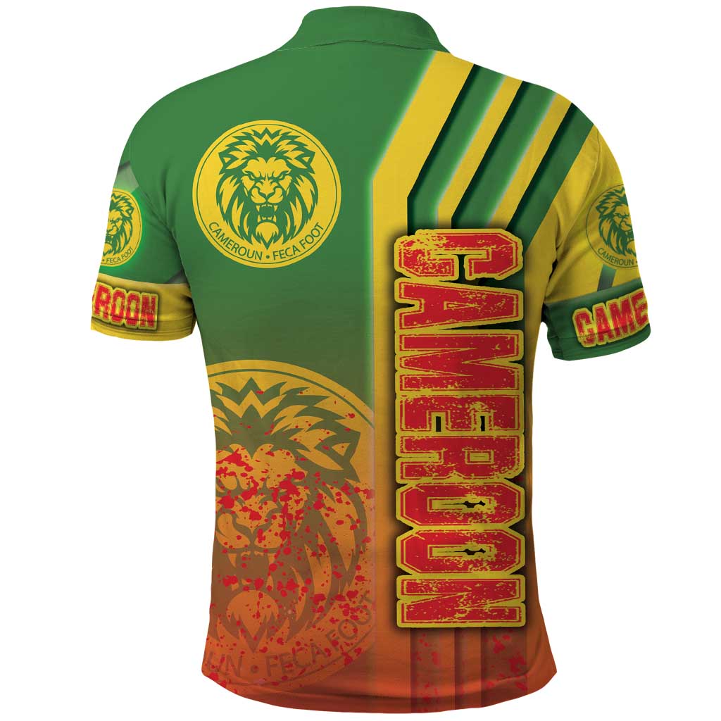 Cameroon Football Polo Shirt Indomitable Lions Soccer - Road To Champion DT03
