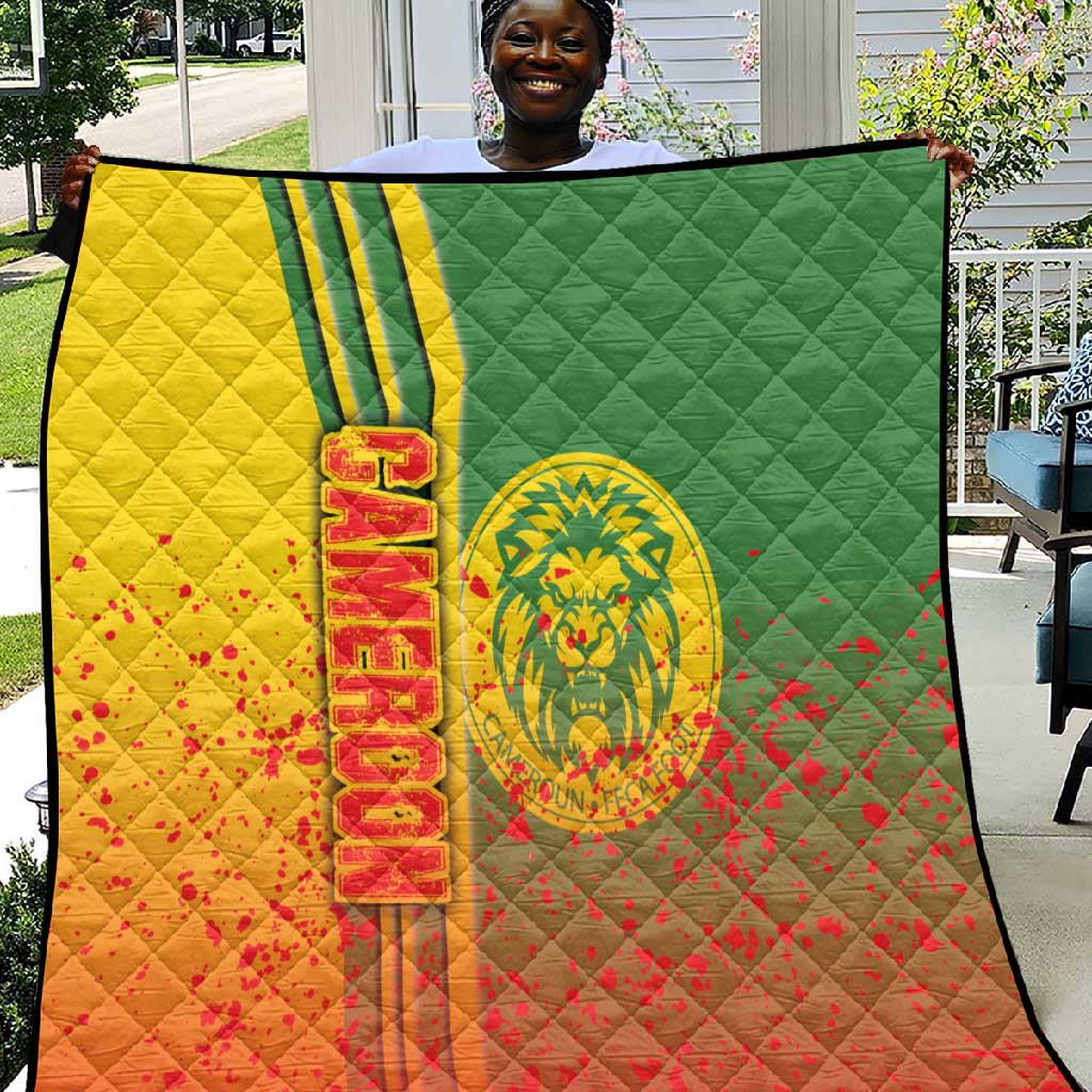 Cameroon Soccer Quilt Indomitable Lions Football - Road To Champion DT03