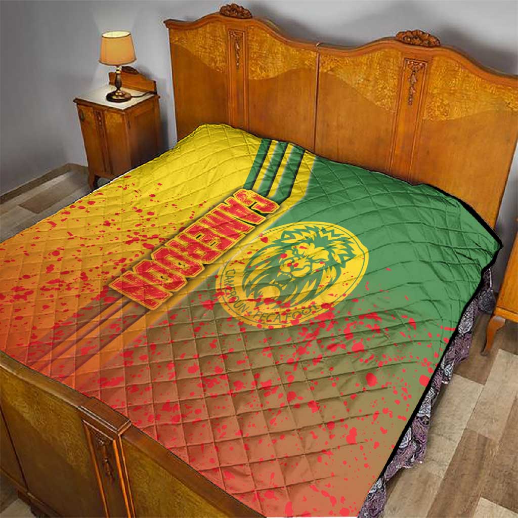 Cameroon Soccer Quilt Indomitable Lions Football - Road To Champion DT03