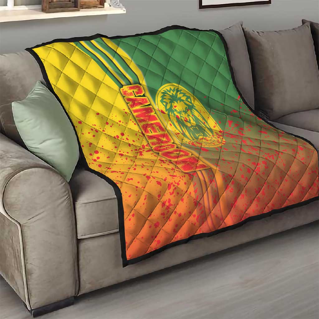 Cameroon Soccer Quilt Indomitable Lions Football - Road To Champion DT03