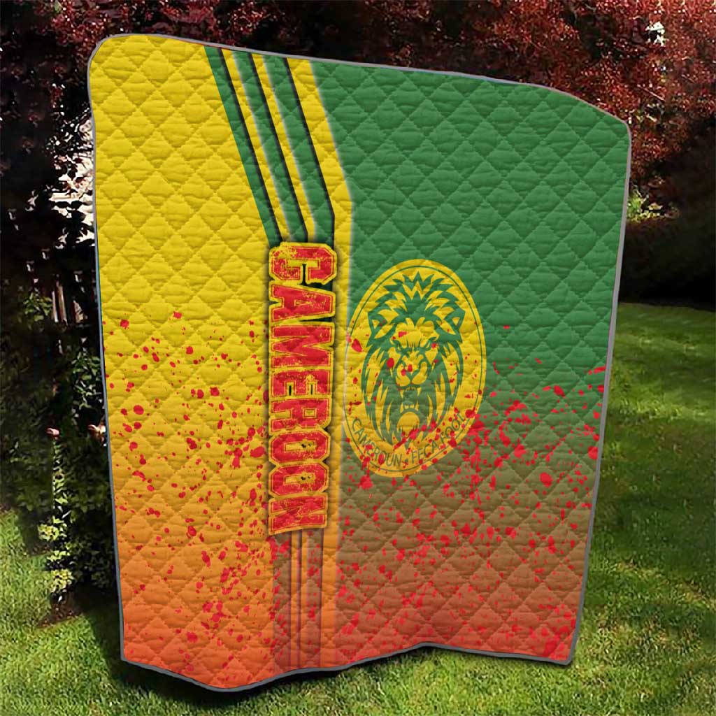 Cameroon Soccer Quilt Indomitable Lions Football - Road To Champion DT03
