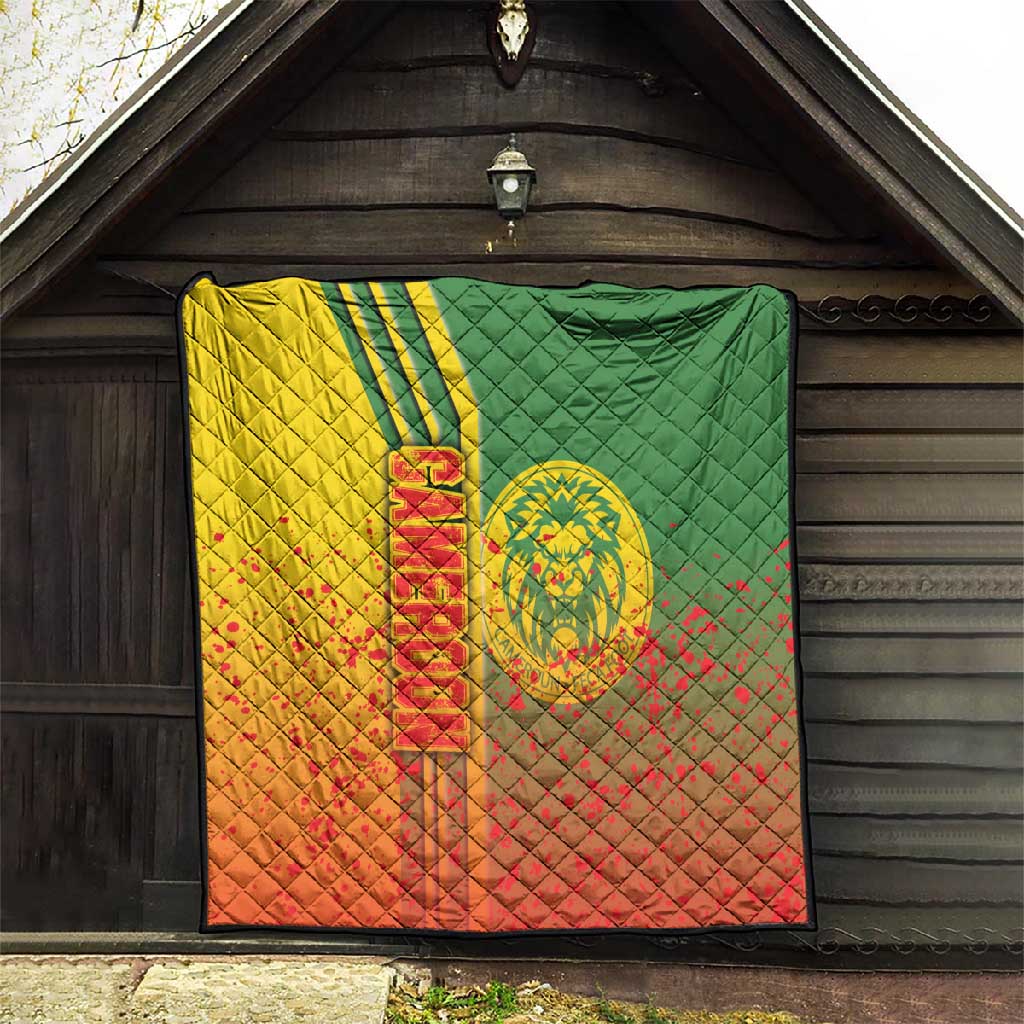 Cameroon Soccer Quilt Indomitable Lions Football - Road To Champion DT03