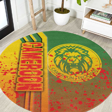 Cameroon Soccer Round Carpet Indomitable Lions Football - Road To Champion DT03