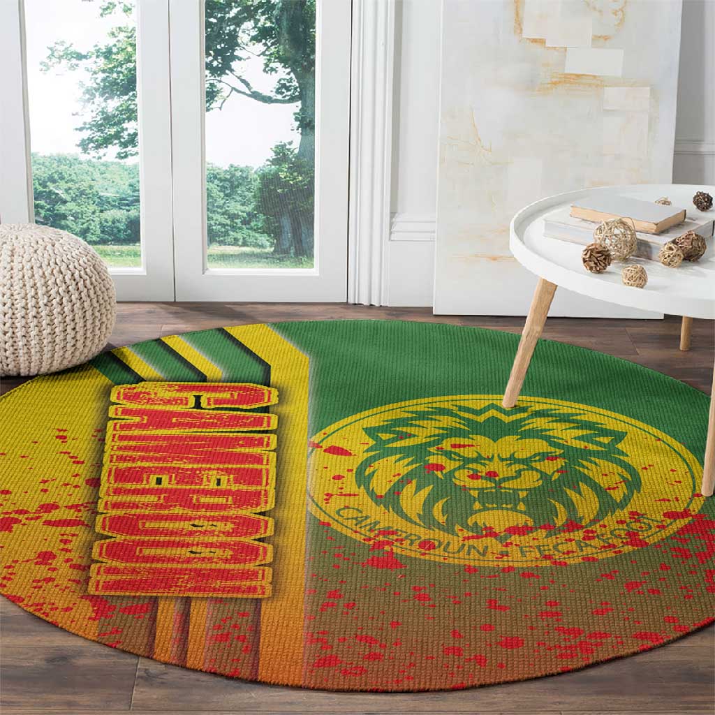 Cameroon Soccer Round Carpet Indomitable Lions Football - Road To Champion DT03