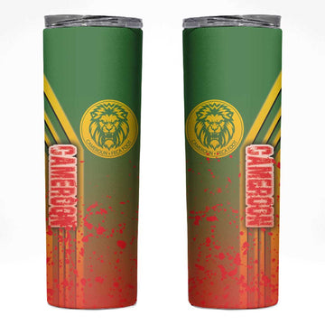 Cameroon Soccer Skinny Tumbler Indomitable Lions Football - Road To Champion DT03