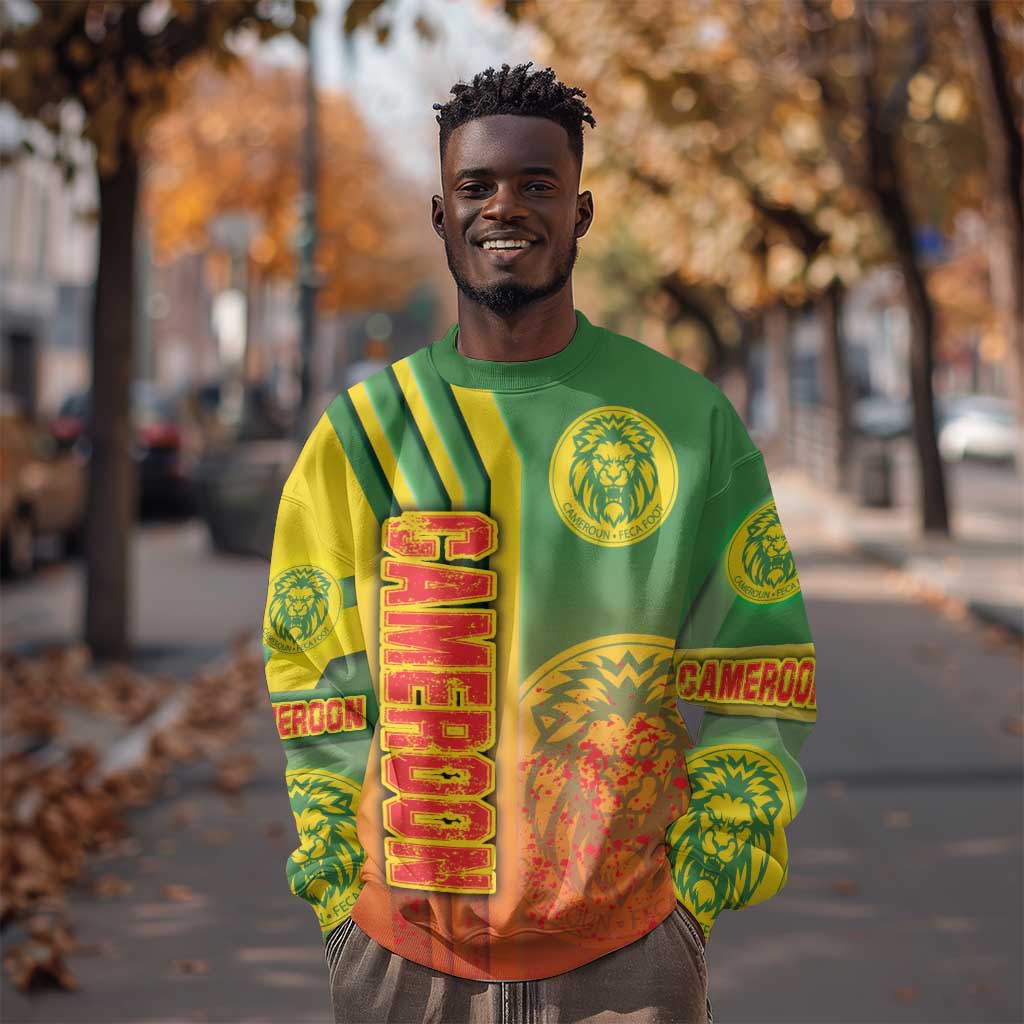 Cameroon Soccer Sweatshirt Indomitable Lions Football - Road To Champion DT03
