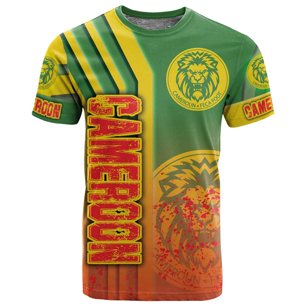 Cameroon Soccer T shirt Indomitable Lions Football - Road To Champion DT03