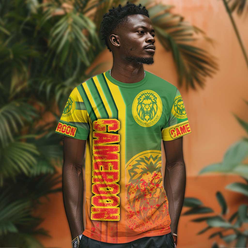 Cameroon Soccer T shirt Indomitable Lions Football - Road To Champion DT03