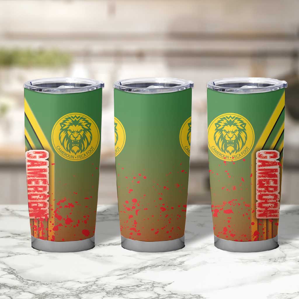 Cameroon Soccer Tumbler Cup Indomitable Lions Football - Road To Champion DT03