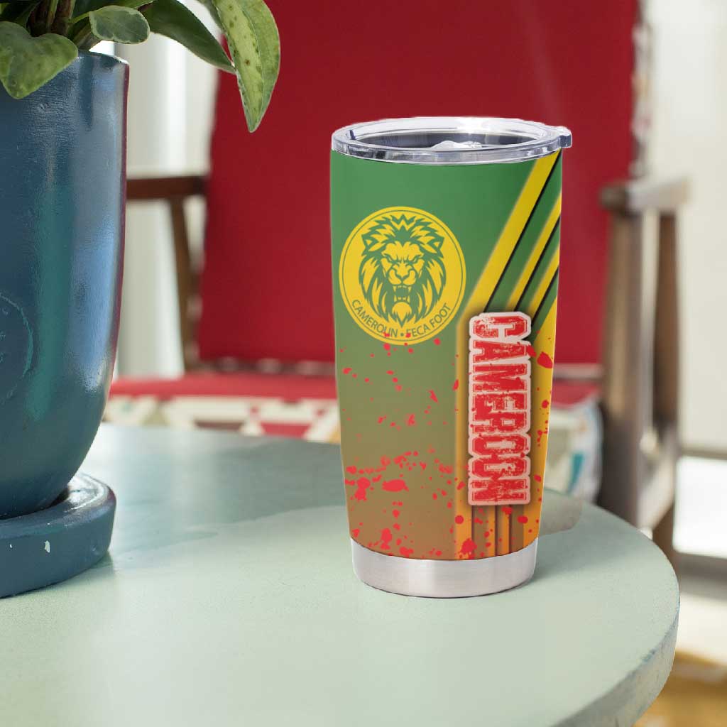 Cameroon Soccer Tumbler Cup Indomitable Lions Football - Road To Champion DT03