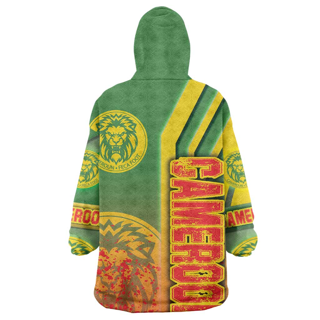 Cameroon Soccer Wearable Blanket Hoodie Indomitable Lions Football - Road To Champion DT03