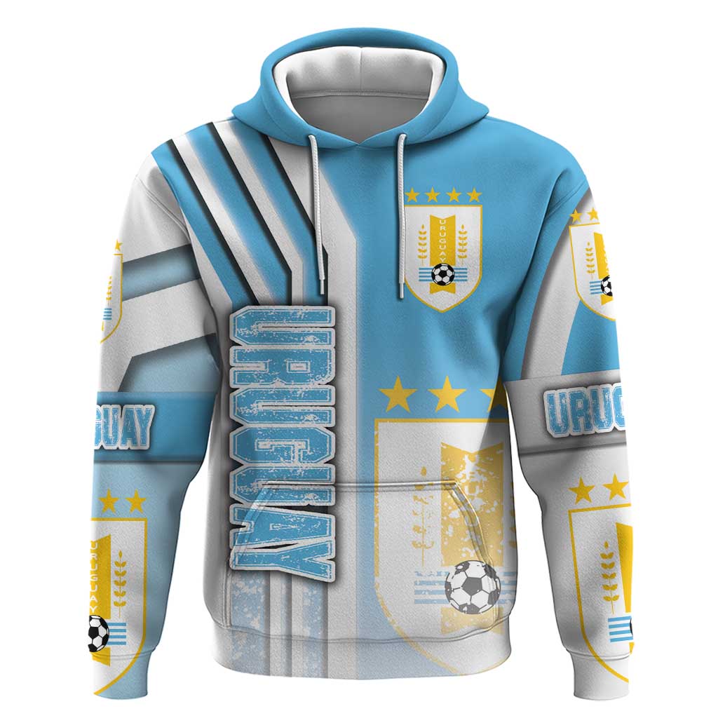 Uruguay Football Hoodie Sky Blue Soccer - Road To Champion DT03