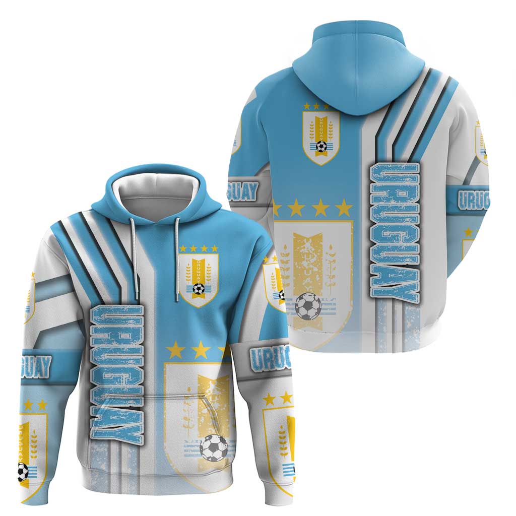 Uruguay Football Hoodie Sky Blue Soccer - Road To Champion DT03
