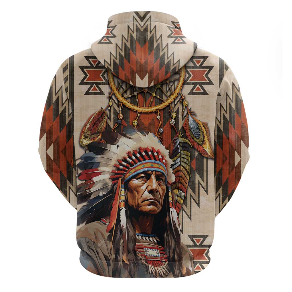 Native American Man Hoodie Feather Headdress With Dream Catcher DT04