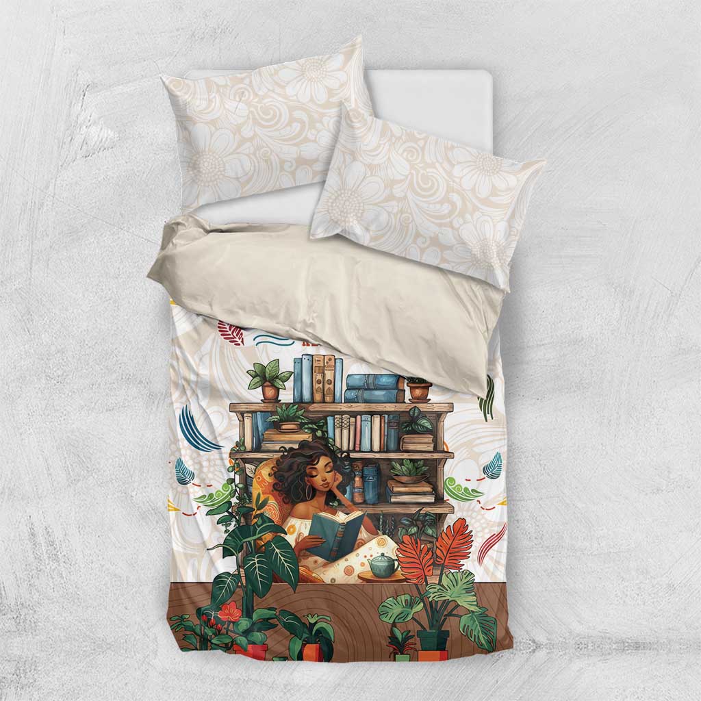 Never Underestimate A Girl Who Loves Reading Books Bedding Set African Book Lovers DT04
