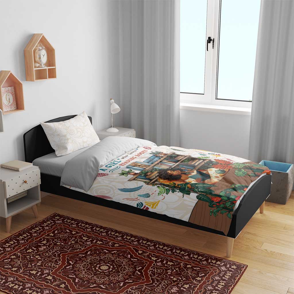 Never Underestimate A Girl Who Loves Reading Books Bedding Set African Book Lovers DT04