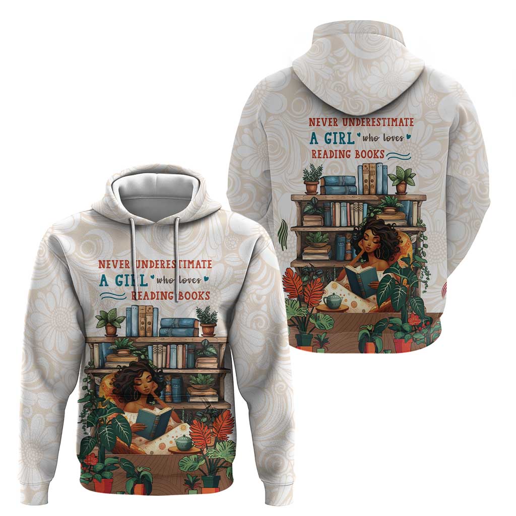 Never Underestimate A Girl Who Loves Reading Books Hoodie DT04