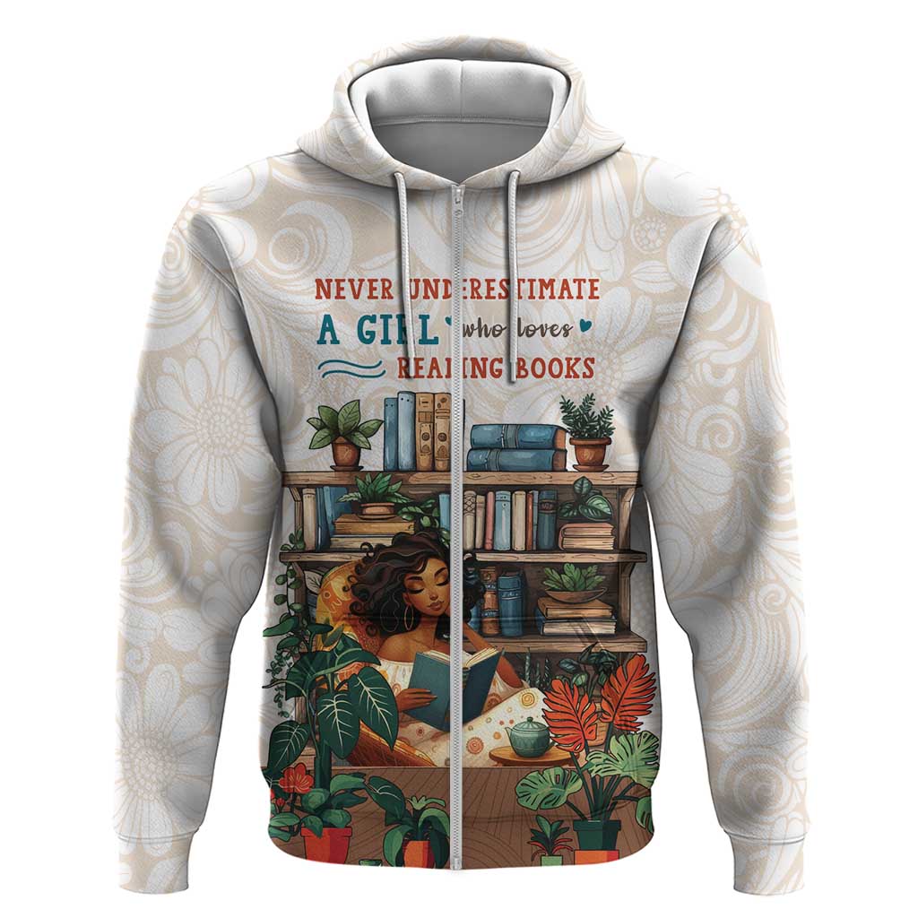 Never Underestimate A Girl Who Loves Reading Books Hoodie DT04