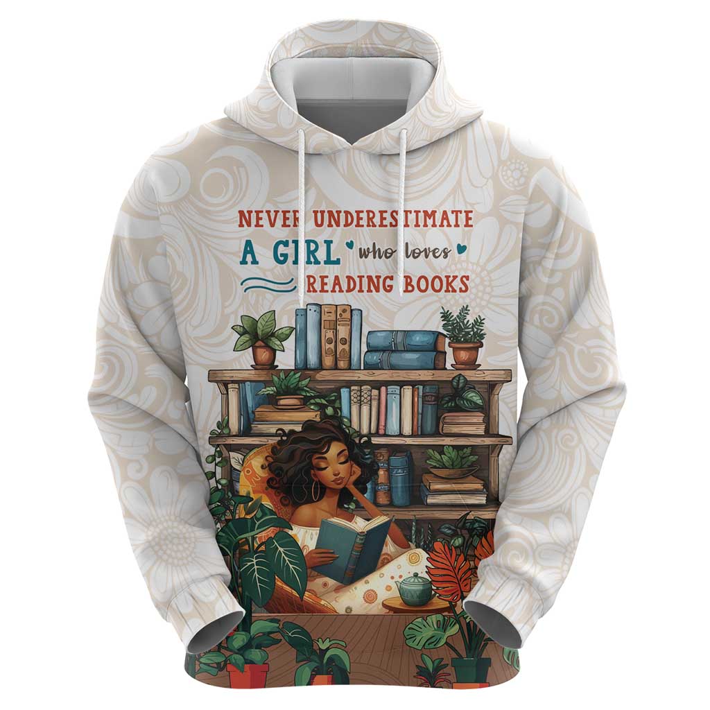 Never Underestimate A Girl Who Loves Reading Books Hoodie DT04