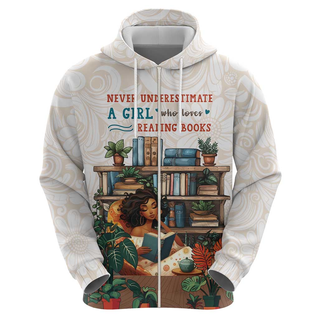 Never Underestimate A Girl Who Loves Reading Books Hoodie DT04