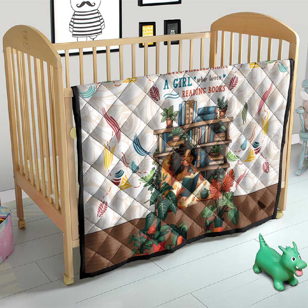 Never Underestimate A Girl Who Loves Reading Books Quilt African Book Lovers DT04