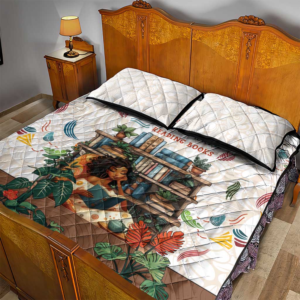 Never Underestimate A Girl Who Loves Reading Books Quilt Bed Set African Book Lovers DT04