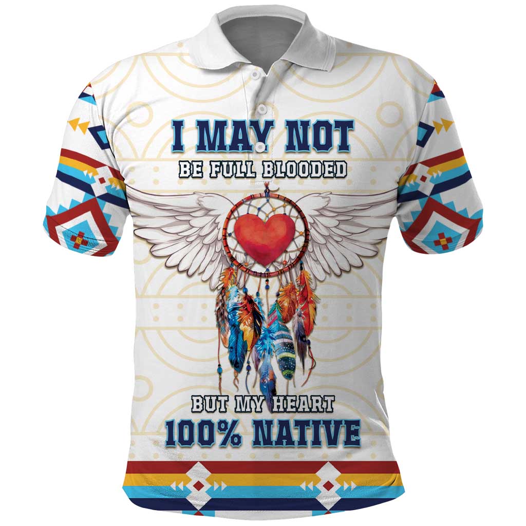 Native American Love Polo Shirt Dream Catcher With Angel Wings DT04