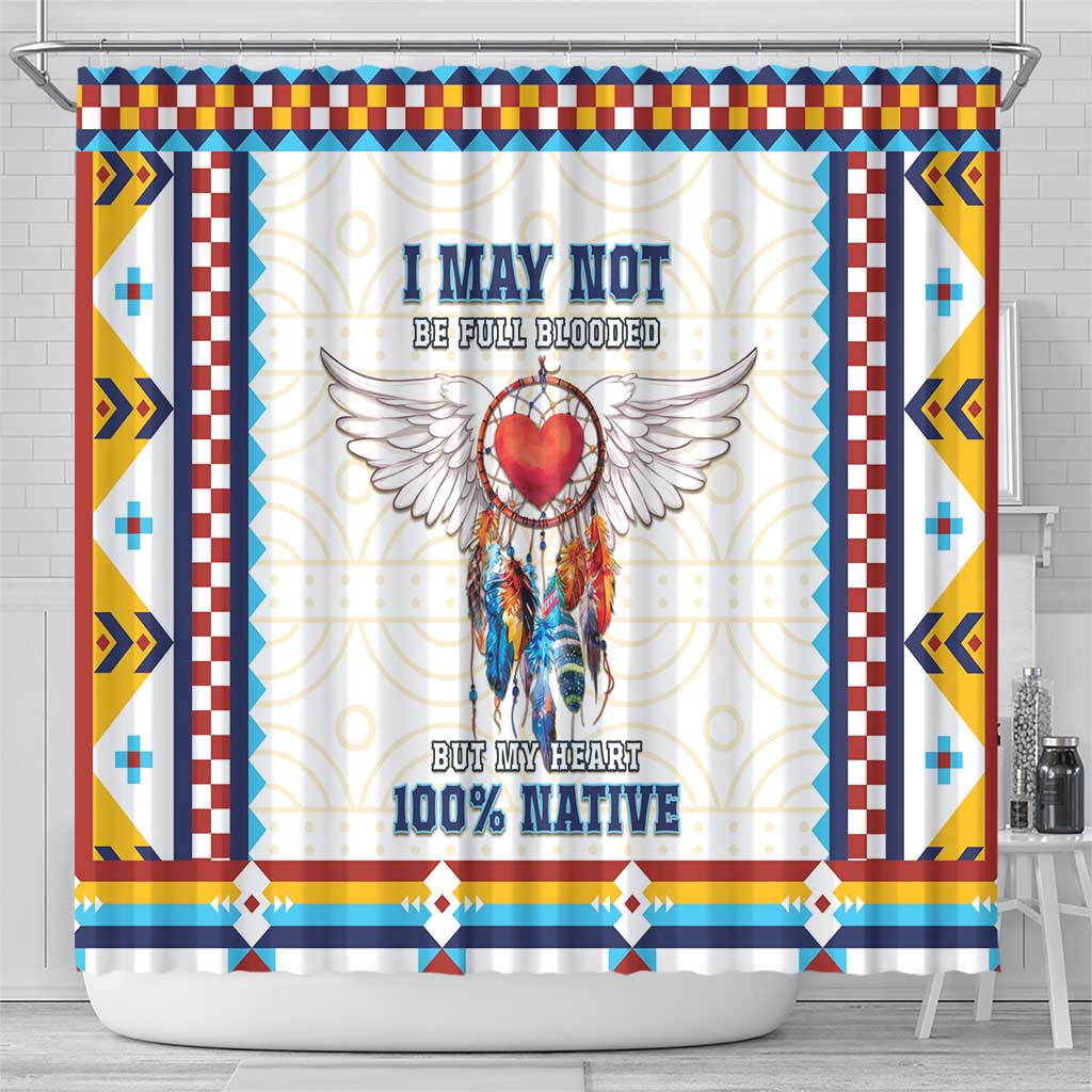 Native American Love Shower Curtain Dream Catcher With Angel Wings DT04