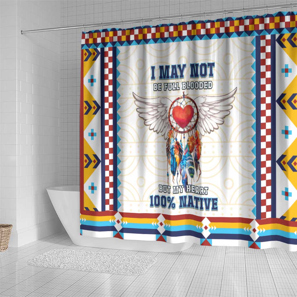 Native American Love Shower Curtain Dream Catcher With Angel Wings DT04