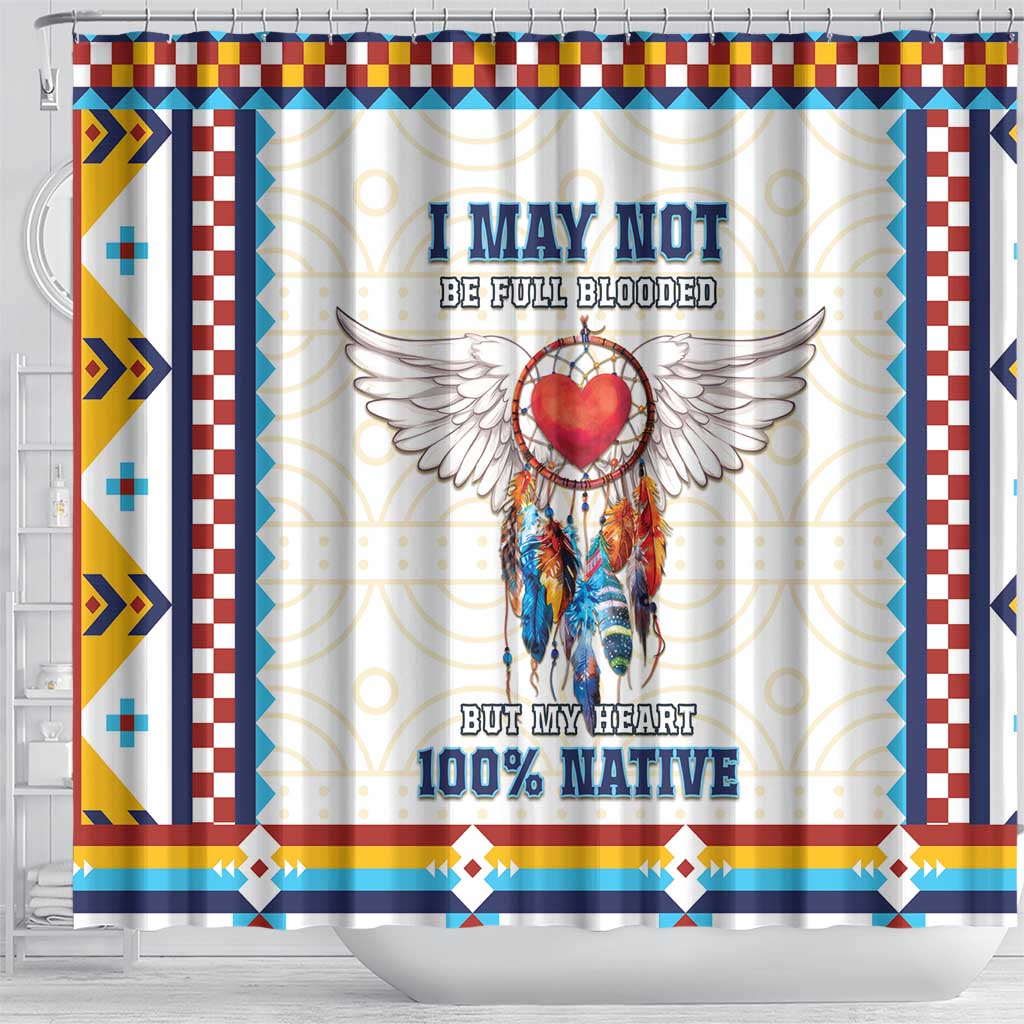 Native American Love Shower Curtain Dream Catcher With Angel Wings DT04