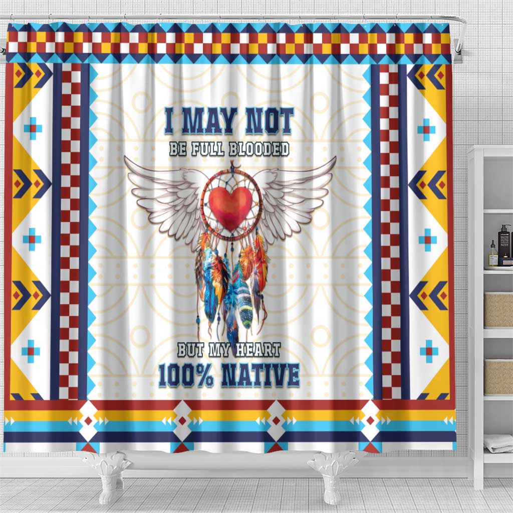 Native American Love Shower Curtain Dream Catcher With Angel Wings DT04