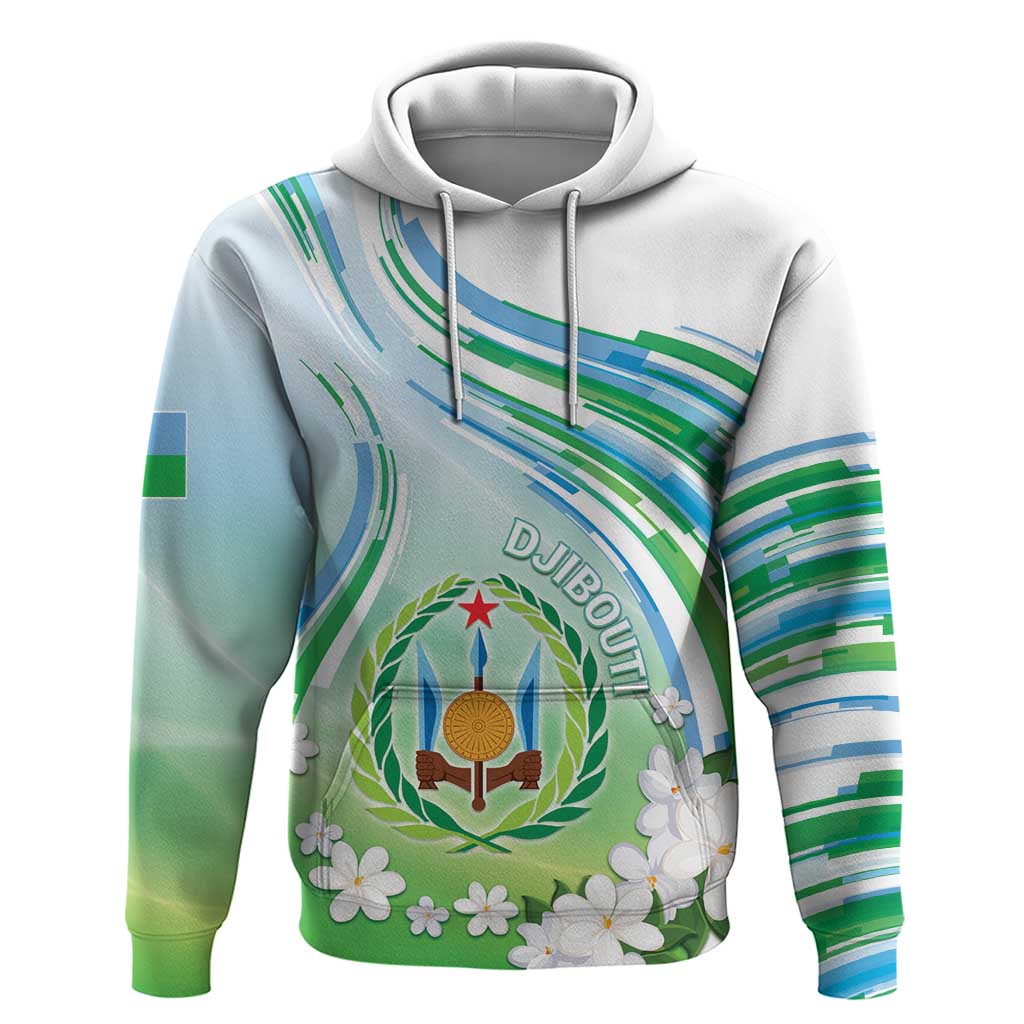 Personalised Djibouti Hoodie Jabuuti Emblem With Jasmine DT04